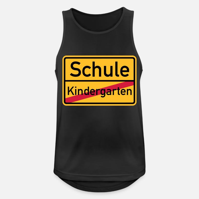 Schule - Männer Tank Top atmungsaktiv - Schwarz