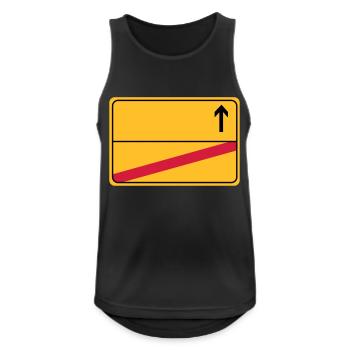 Ortsschild - Männer Tank Top atmungsaktiv - Schwarz - Vorne - Nick (188cm)