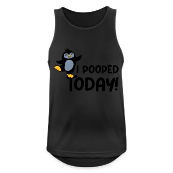 I pooped today Penguin - Men's Breathable Tank Top - black - Front - Nick (188cm)