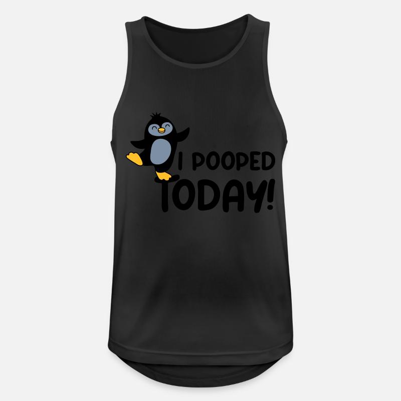 I pooped today Penguin - Men's Breathable Tank Top - black