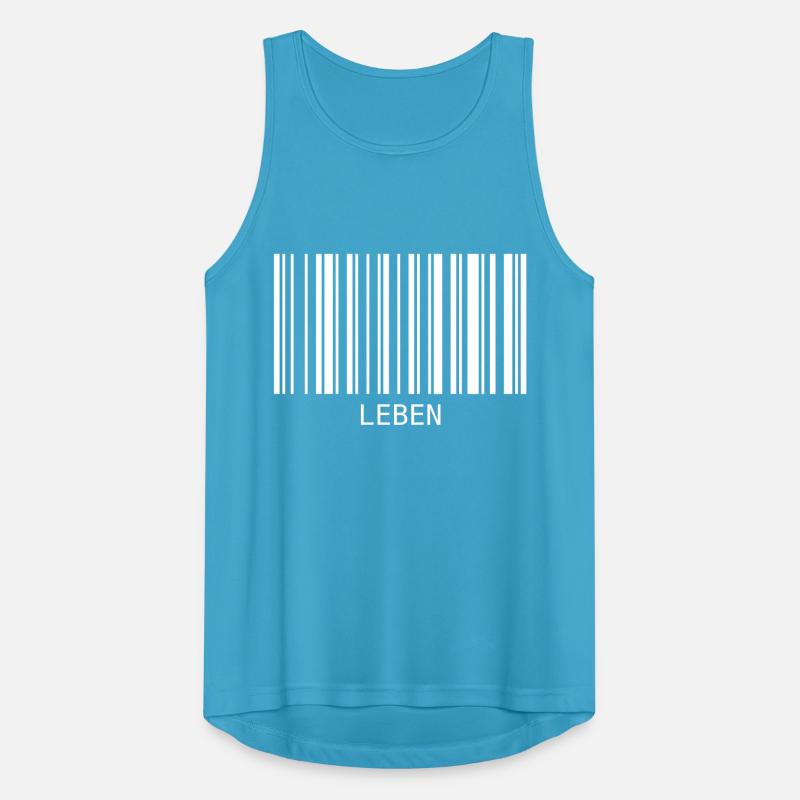Barcode das Wort Leben Code lustig Lebensstil Männer Tank Top atmungsaktiv
