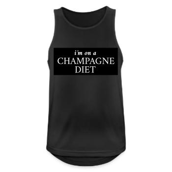 I'm on a diet - Débardeur respirant Homme - noir - Devant - Nick (188cm)