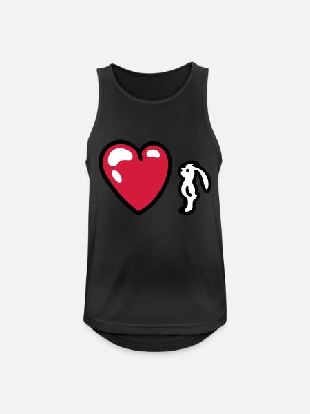 Bunny with Heart 3 - Men's Breathable Tank Top - black