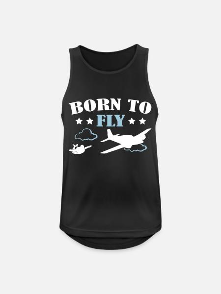 Born To Fly Skydive - Men's Breathable Tank Top - black