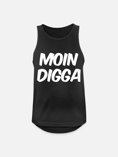 Moin Digga Hamburg - Men's Breathable Tank Top - black