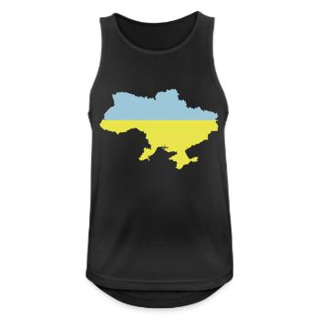 Ukraine - Débardeur respirant Homme - noir - Devant - Nick (188cm)