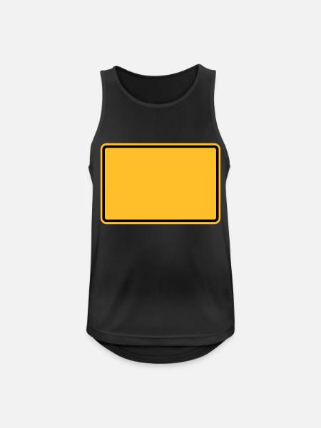 Ortsschild - Männer Tank Top atmungsaktiv - Schwarz
