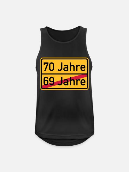 70. Geburtstag - Männer Tank Top atmungsaktiv - Schwarz