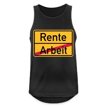 Rente - Männer Tank Top atmungsaktiv - Schwarz - Vorne - Nick (188cm)