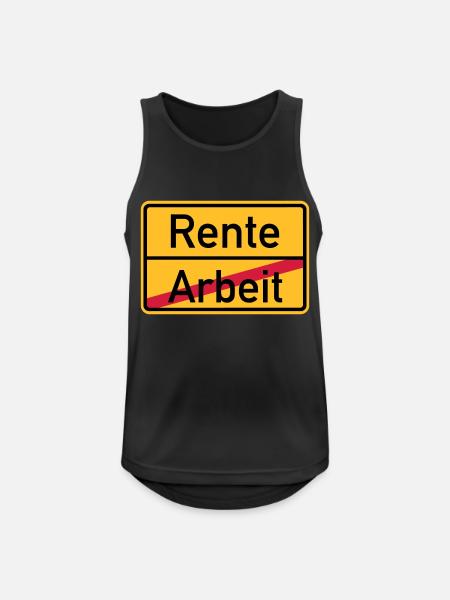 Rente - Männer Tank Top atmungsaktiv - Schwarz