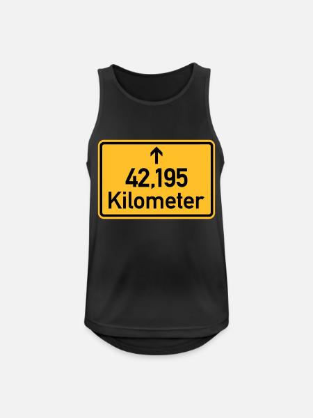 Marathon - Männer Tank Top atmungsaktiv - Schwarz