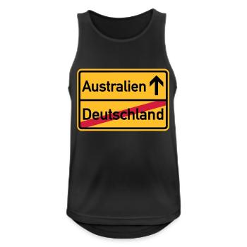 Australien - Männer Tank Top atmungsaktiv - Schwarz - Vorne - Nick (188cm)
