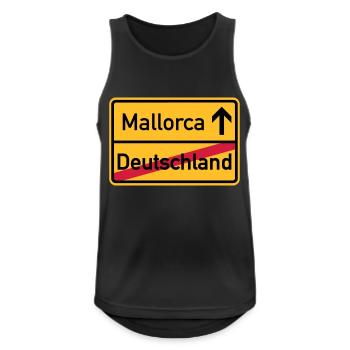 Mallorca - Männer Tank Top atmungsaktiv - Schwarz - Vorne - Nick (188cm)