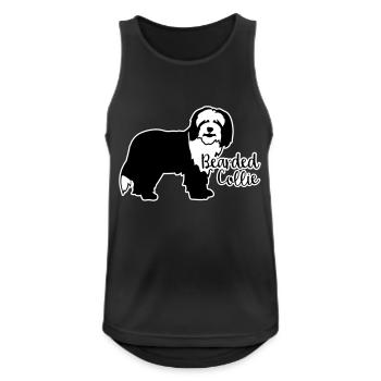Bearded Collie - Débardeur respirant Homme - noir - Devant - Nick (188cm)
