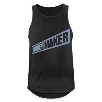 Erfolgreich Money Maker Logo - Männer Tank Top atmungsaktiv - Schwarz - Vorne - Nick (188cm)