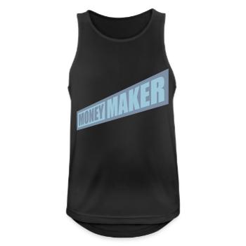 Money Maker Logo Text - Männer Tank Top atmungsaktiv - Schwarz - Vorne - Nick (188cm)