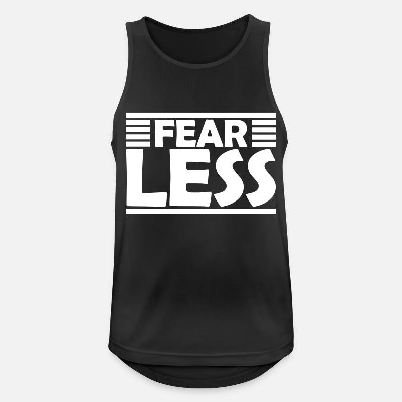 fearless Text Zitat Design - Männer Tank Top atmungsaktiv - Schwarz