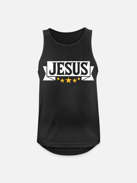 Jesus Christ Banner Quote - Men's Breathable Tank Top - black