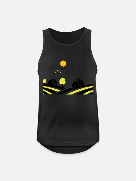 Tractor Farm - Men's Breathable Tank Top - black