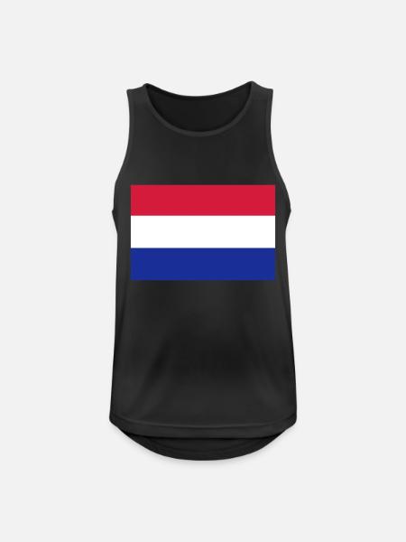 Netherlands flag - Men's Breathable Tank Top - black