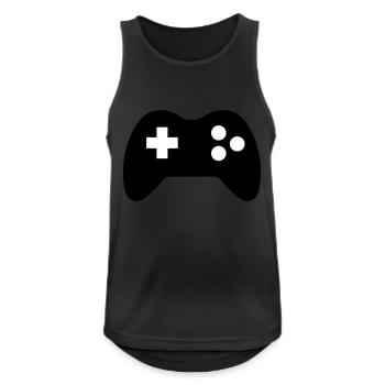 Video game console - Men's Breathable Tank Top - black - Front - Nick (188cm)