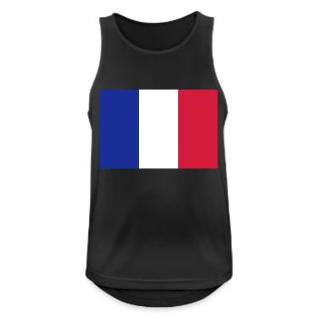 Frankreich - Männer Tank Top atmungsaktiv - Schwarz - Vorne - Nick (188cm)