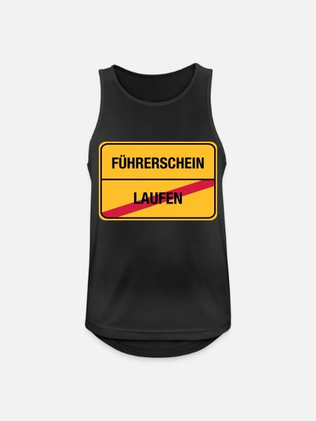 Laufen - Führerschein (dh) - Männer Tank Top atmungsaktiv - Schwarz