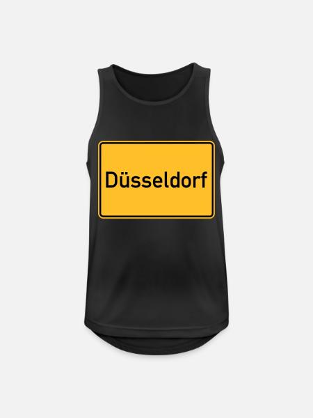 Düsseldorf - Männer Tank Top atmungsaktiv - Schwarz