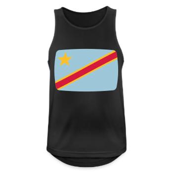 République du Congo Congo flag République - Débardeur respirant Homme - noir - Devant - Nick (188cm)