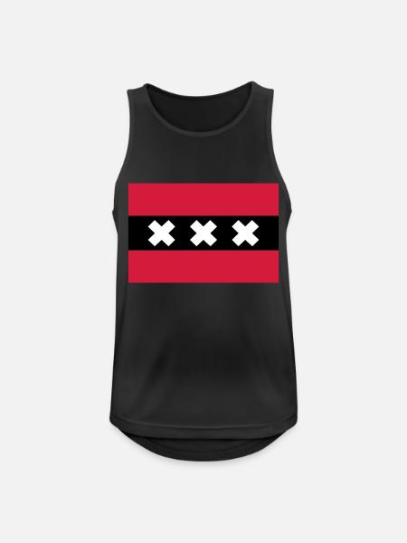 Amsterdam Flag - Men's Breathable Tank Top - black