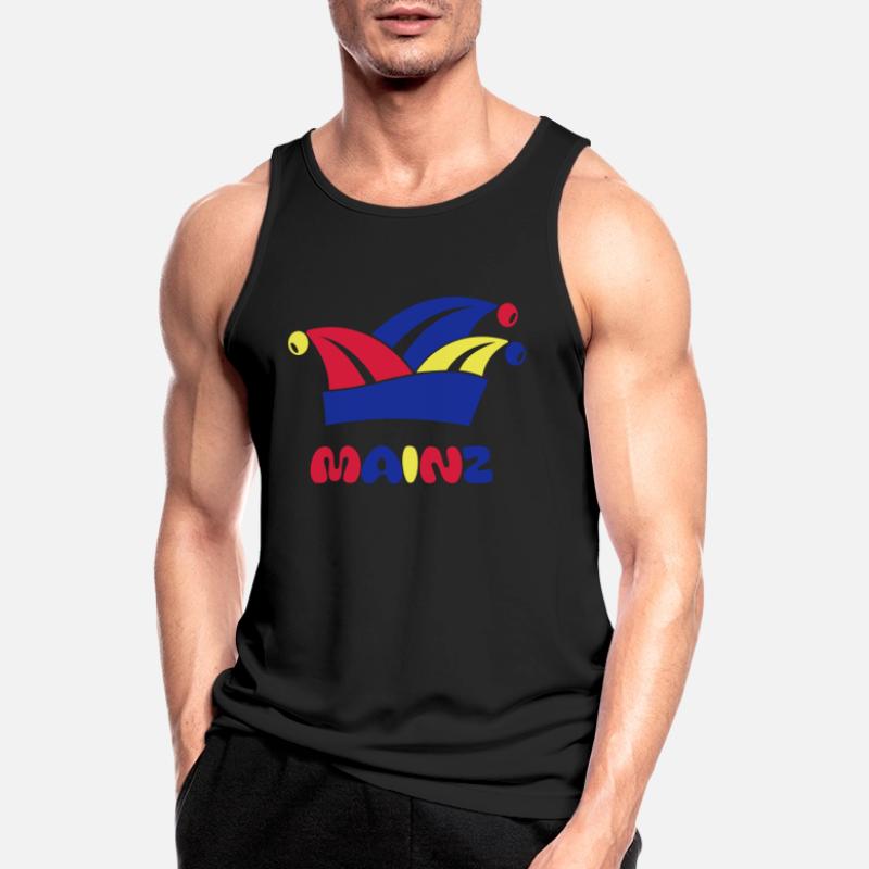 Fasching Narrenkappe Mainz 1, 2 oder 3 Farben Männer Tank Top atmungsaktiv