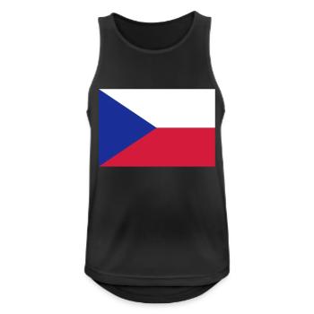czech_republic - Männer Tank Top atmungsaktiv - Schwarz - Vorne - Nick (188cm)
