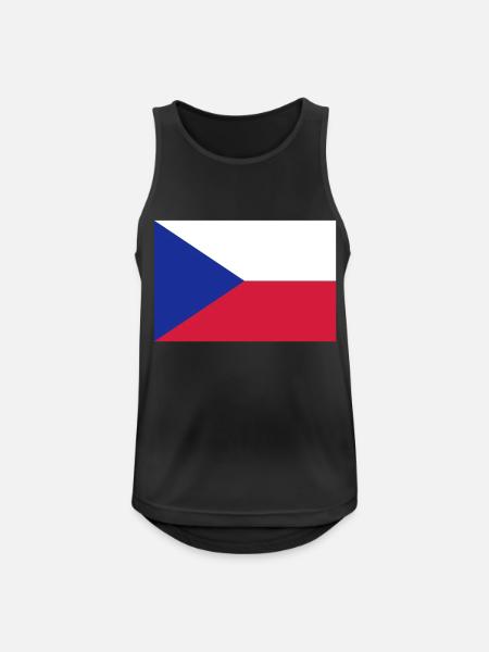 czech_republic - Männer Tank Top atmungsaktiv - Schwarz
