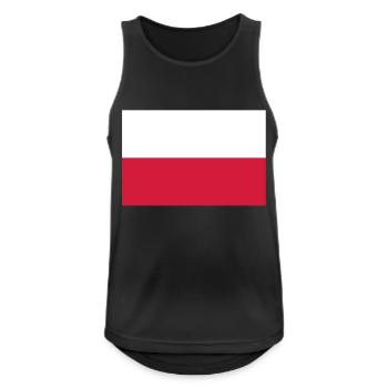 Poland flag - drapeau Pologne - Polen flagge - - Débardeur respirant Homme - noir - Devant - Nick (188cm)