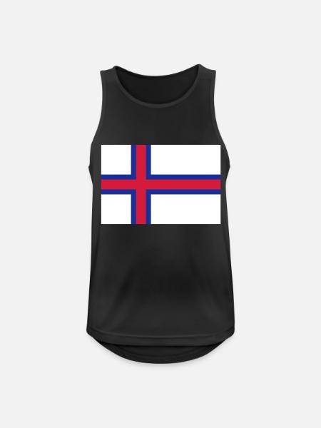 drapeau_iles_feroe - Débardeur respirant Homme - noir