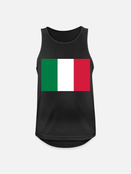 drapeau_italie - Männer Tank Top atmungsaktiv - Schwarz