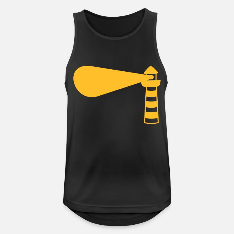 Light Tower Design - Männer Tank Top atmungsaktiv - Schwarz