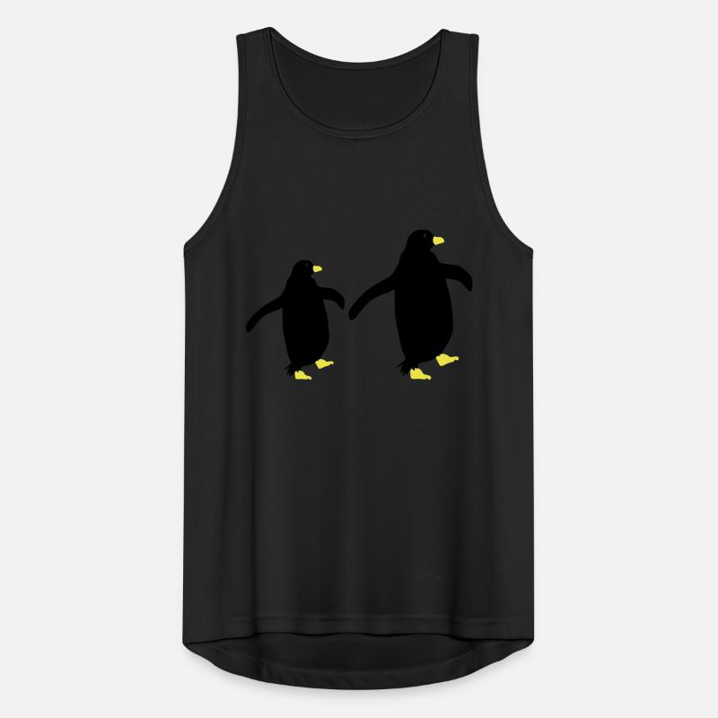 pinguin silhouette 2 Männer Tank Top atmungsaktiv