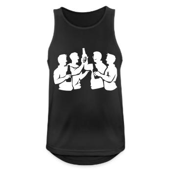 Junggesellenabschied Gruppe Jga - Männer Tank Top atmungsaktiv - Schwarz - Vorne - Nick (188cm)