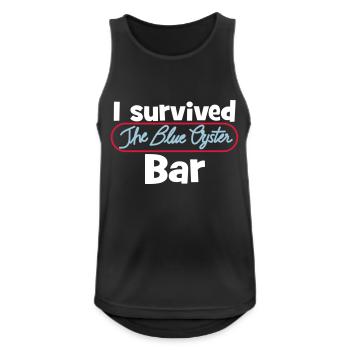 I survived the Blue Oyster Bar - Männer Tank Top atmungsaktiv - Schwarz - Vorne - Nick (188cm)
