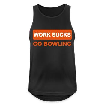 bowling - Männer Tank Top atmungsaktiv - Schwarz - Vorne - Nick (188cm)