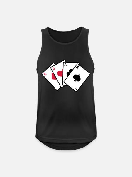 poker cards - Men's Breathable Tank Top - black