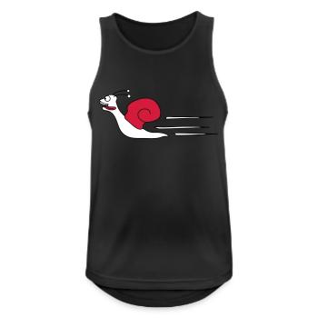 Fast Snail - Débardeur respirant Homme - noir - Devant - Nick (188cm)