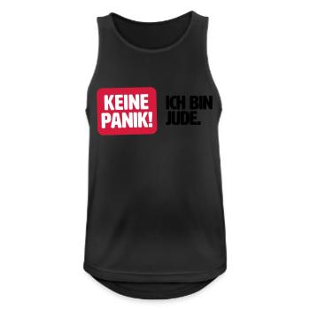Keine Panik! Ich bin Jude - Männer Tank Top atmungsaktiv - Schwarz - Vorne - Nick (188cm)