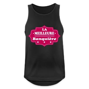 La meilleure banquière 111 - Männer Tank Top atmungsaktiv - Schwarz - Vorne - Nick (188cm)