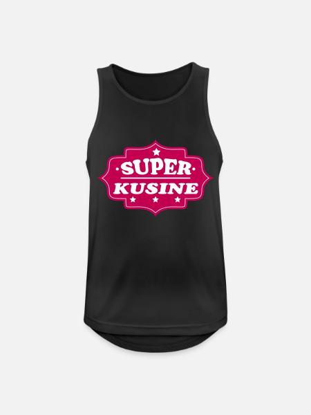 Super kusine - Männer Tank Top atmungsaktiv - Schwarz