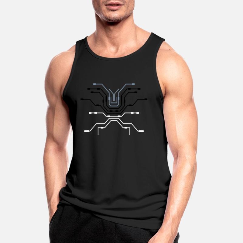 computer design pc wires processor cpu wire ve Men's Breathable Tank Top