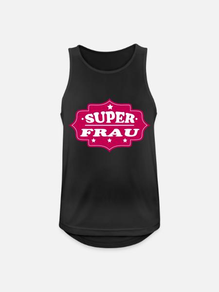 Super frau - Débardeur respirant Homme - noir