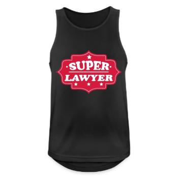 Super lawyer - Männer Tank Top atmungsaktiv - Schwarz - Vorne - Nick (188cm)