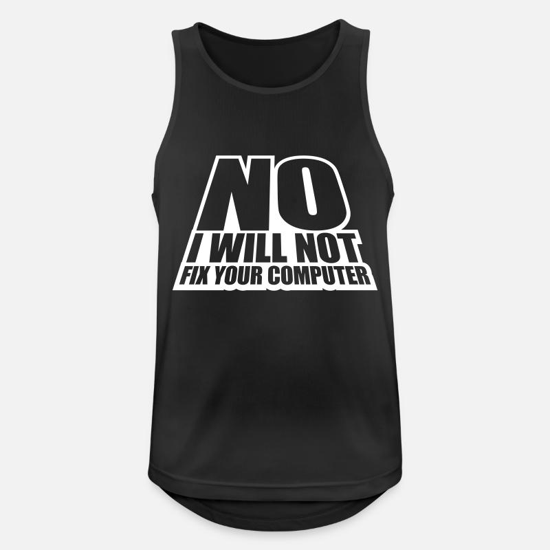 not fix your computer - Men's Breathable Tank Top - black